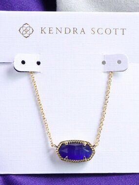 Kendra Scott Elisa Necklace Cobalt Cat's Eye